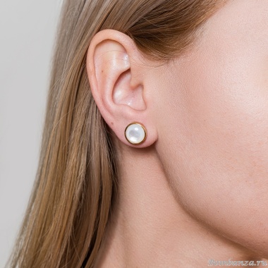 Пусеты Fiore Luna, Сфера SHELL WHITE